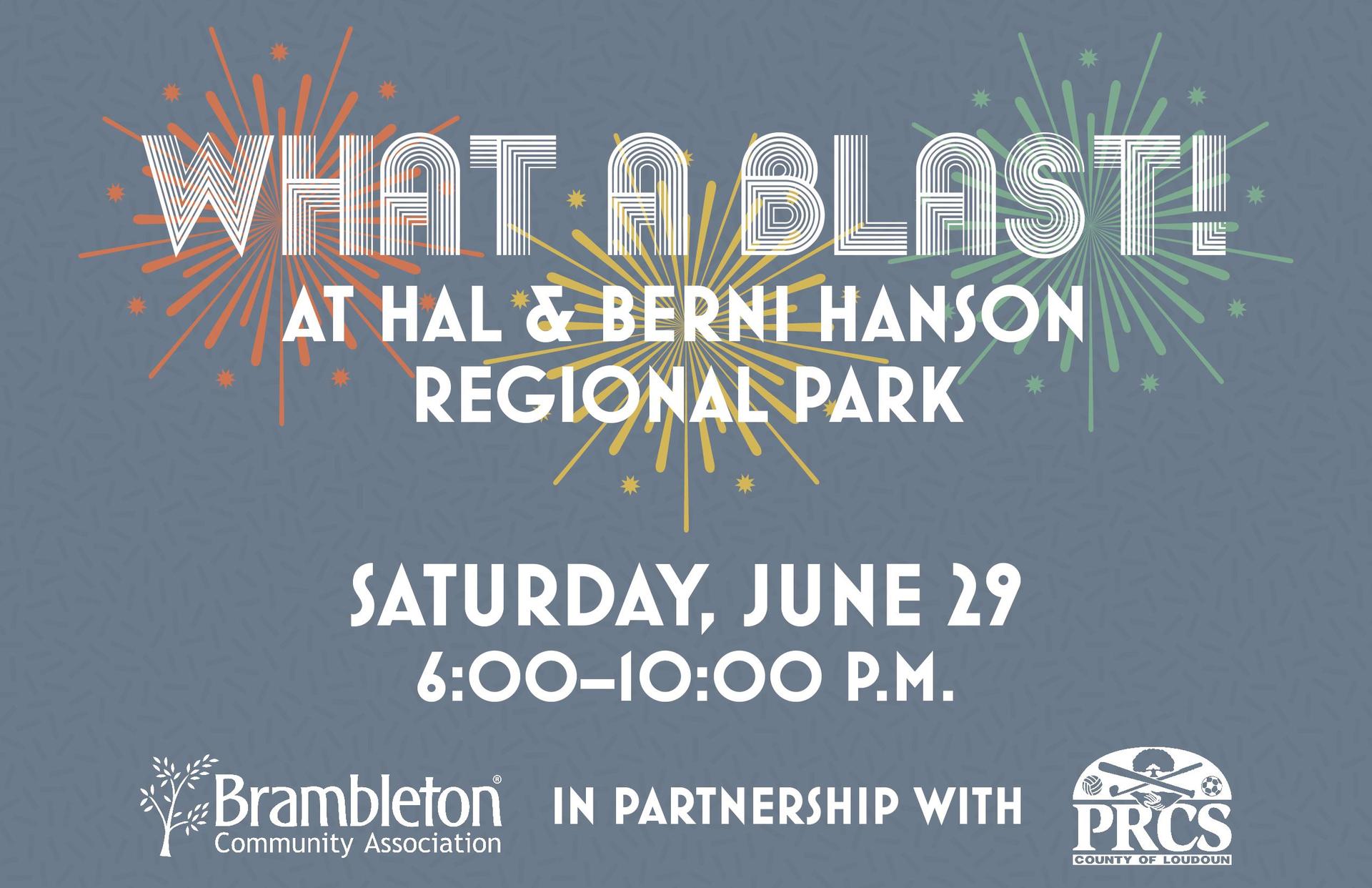 What a blast at hal and berni hanson regional park.